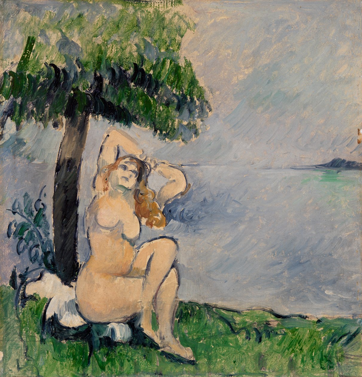 Bader ved Strandkanten av Paul Cézanne