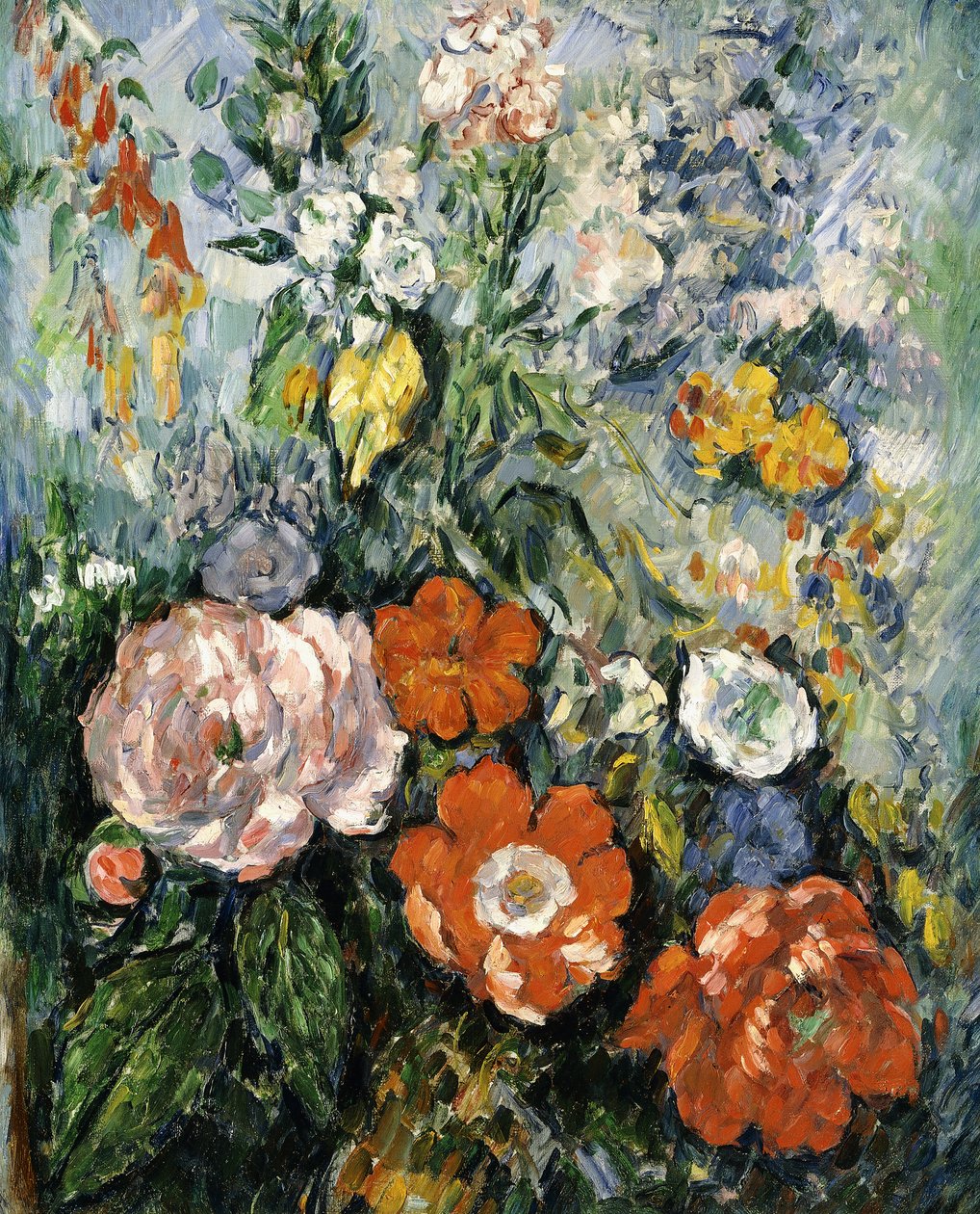 Bukett med blomster, 1879-1880 av Paul Cézanne