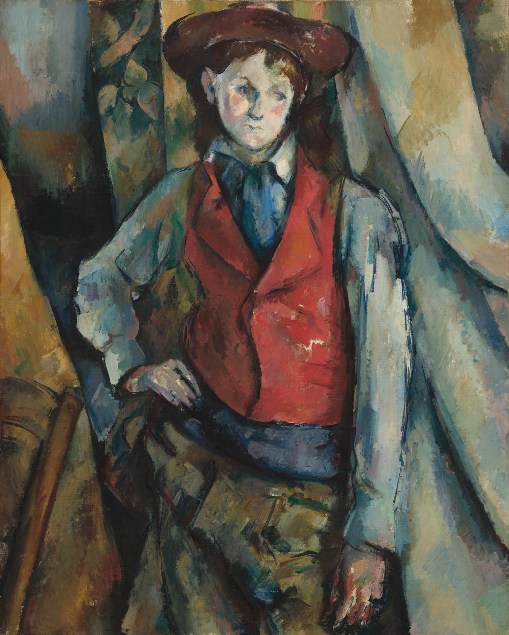 Gutt i rød vest av Paul Cézanne