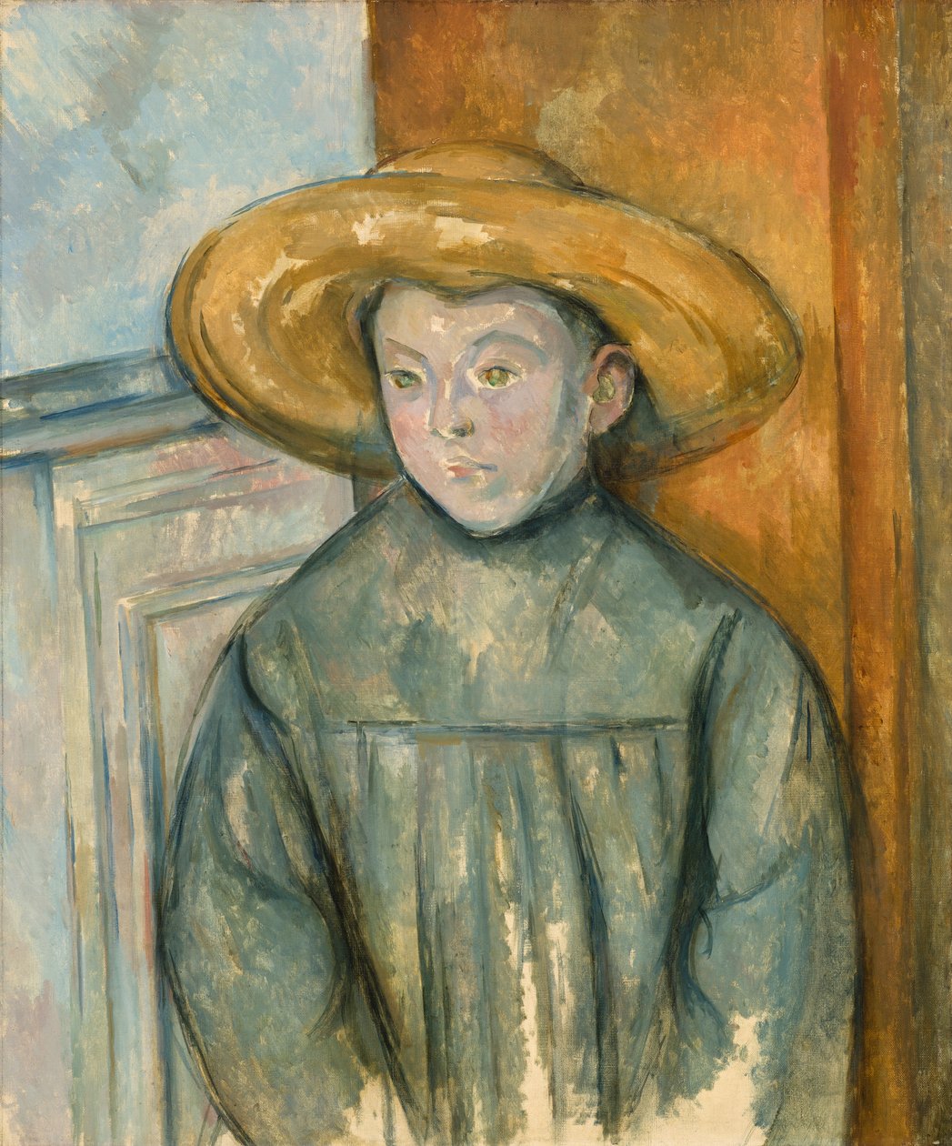 Gutt med stråhatt, 1896 av Paul Cézanne