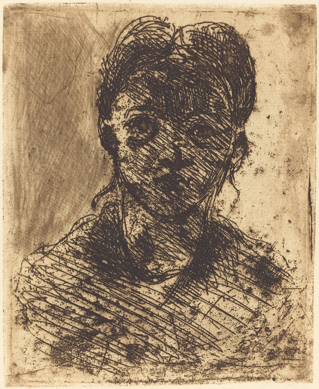 Byste av en jente av Paul Cézanne