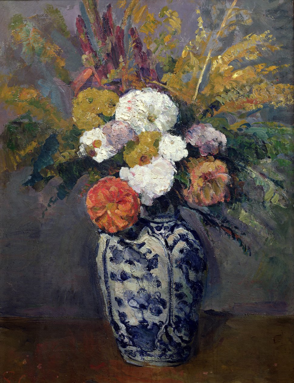 Dahliaer, ca. 1873 av Paul Cézanne