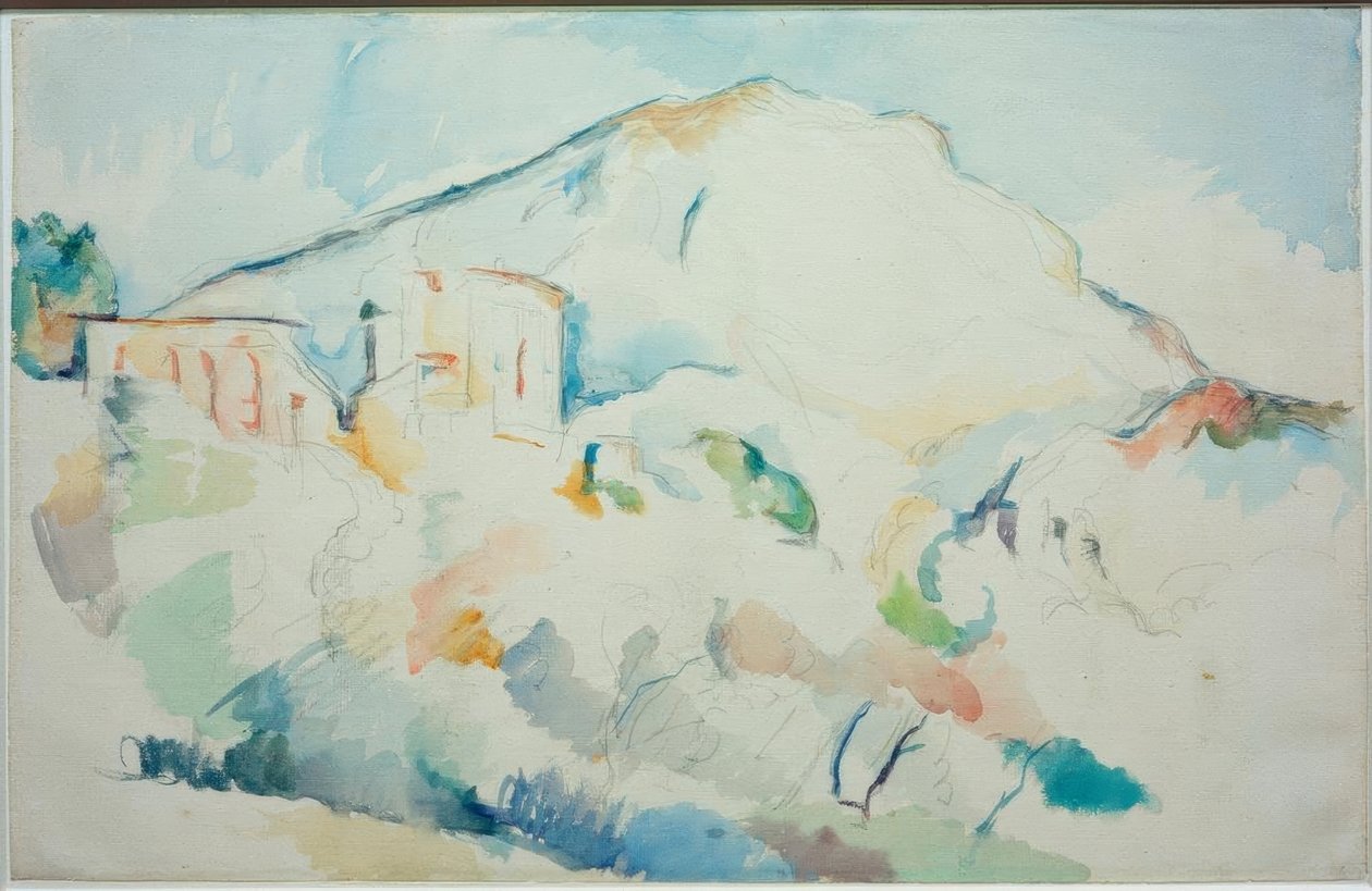 Das Château Noir und das Gebirge Sainte-Victoire av Paul Cézanne