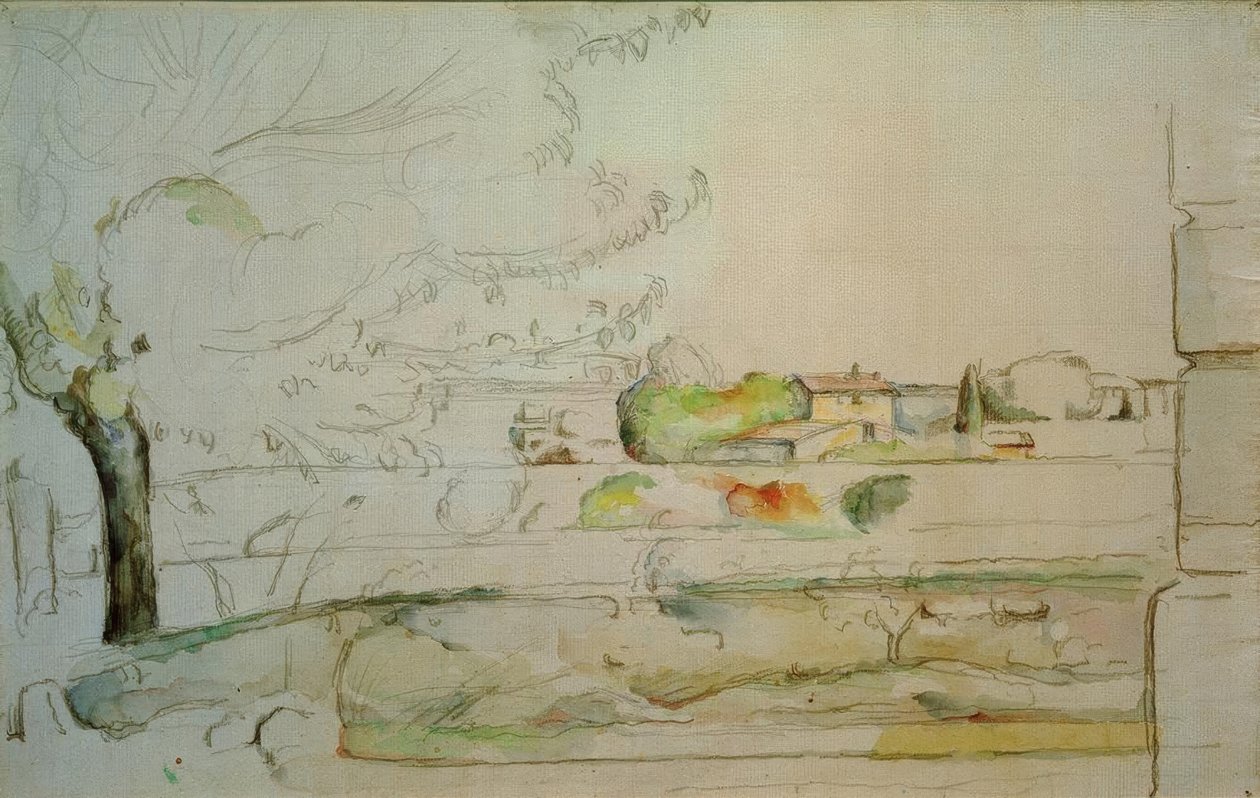Bellevue-sletten av Paul Cézanne