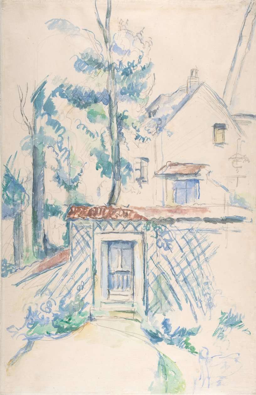 Inngang til en hage, 1878-1880. av Paul Cézanne