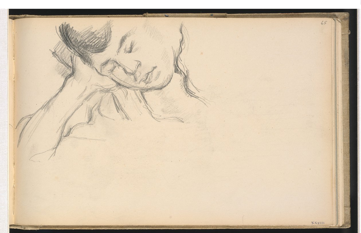 Figur Hviler hodet på hånden av Paul Cézanne