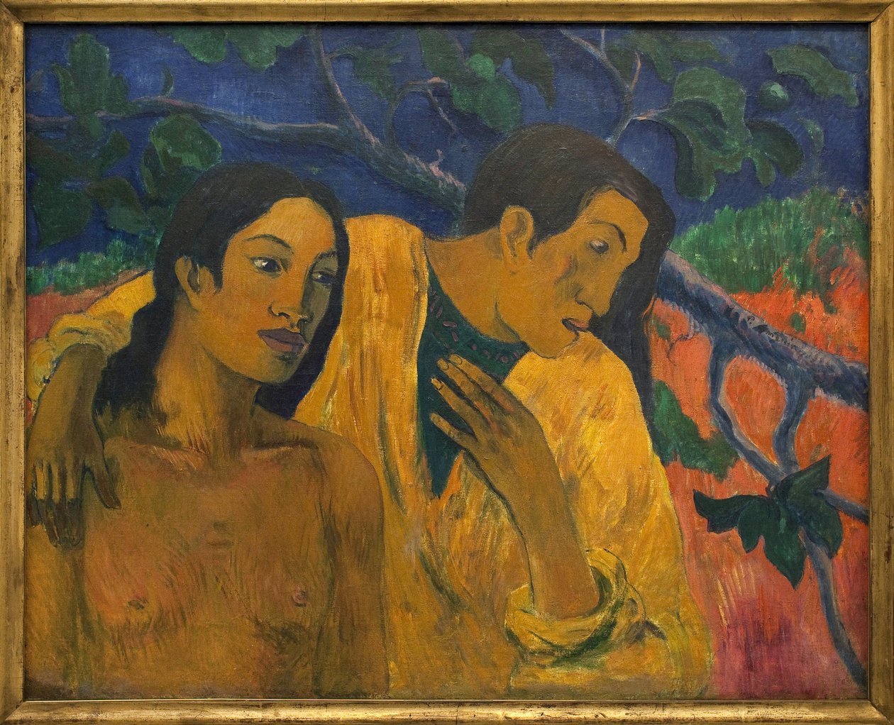 Flyvning (tahitisk idyll). Maleri av Paul Gauguin (1848-1903), Olje på lerret av Paul Cézanne