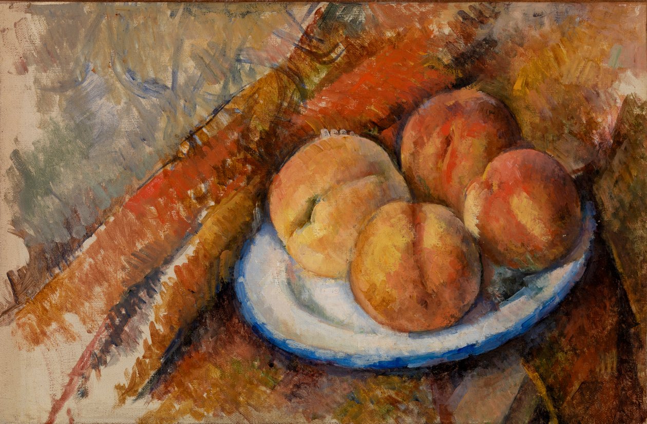 Fire ferskener på en tallerken av Paul Cézanne