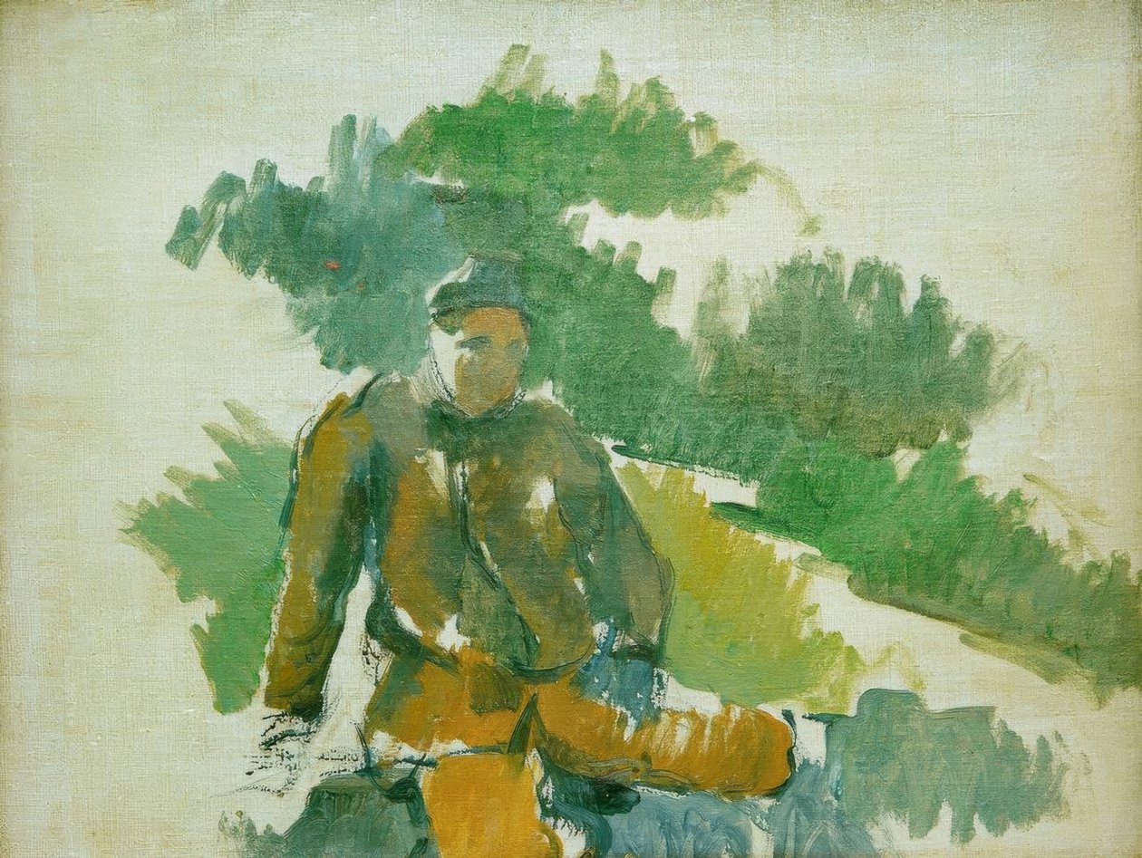 Sittende gutt (sønn Paul Cézanne?) av Paul Cézanne