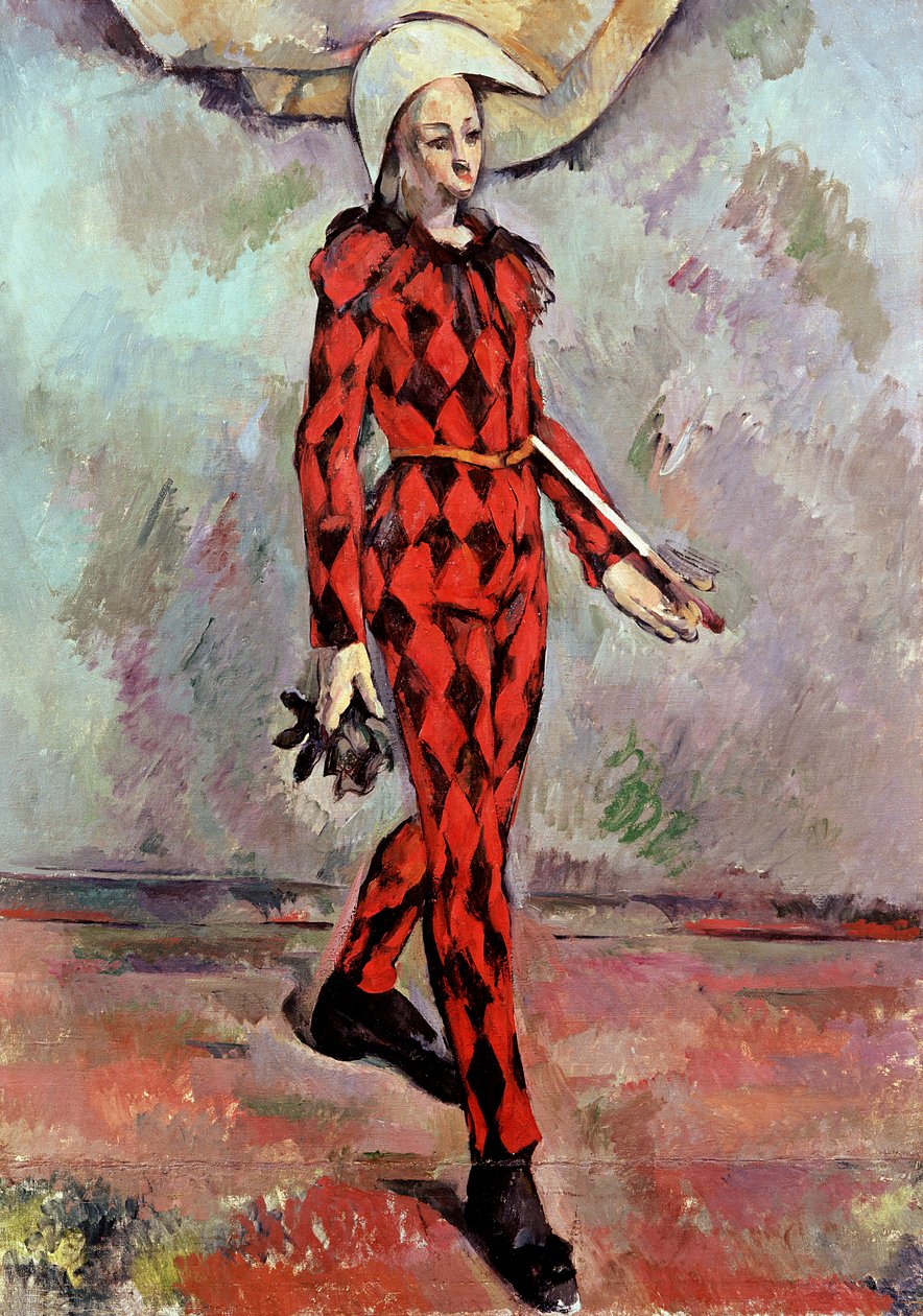 Harlekin, 1890 av Paul Cézanne