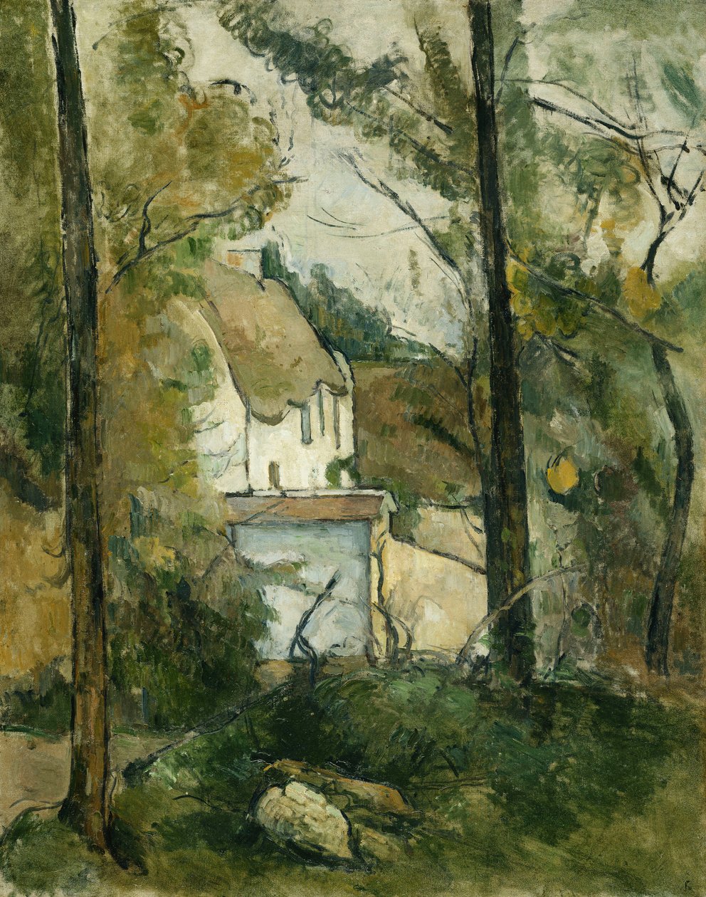 Hus i trærne, Auvers; House In The Trees, Auvers, 1879 av Paul Cézanne