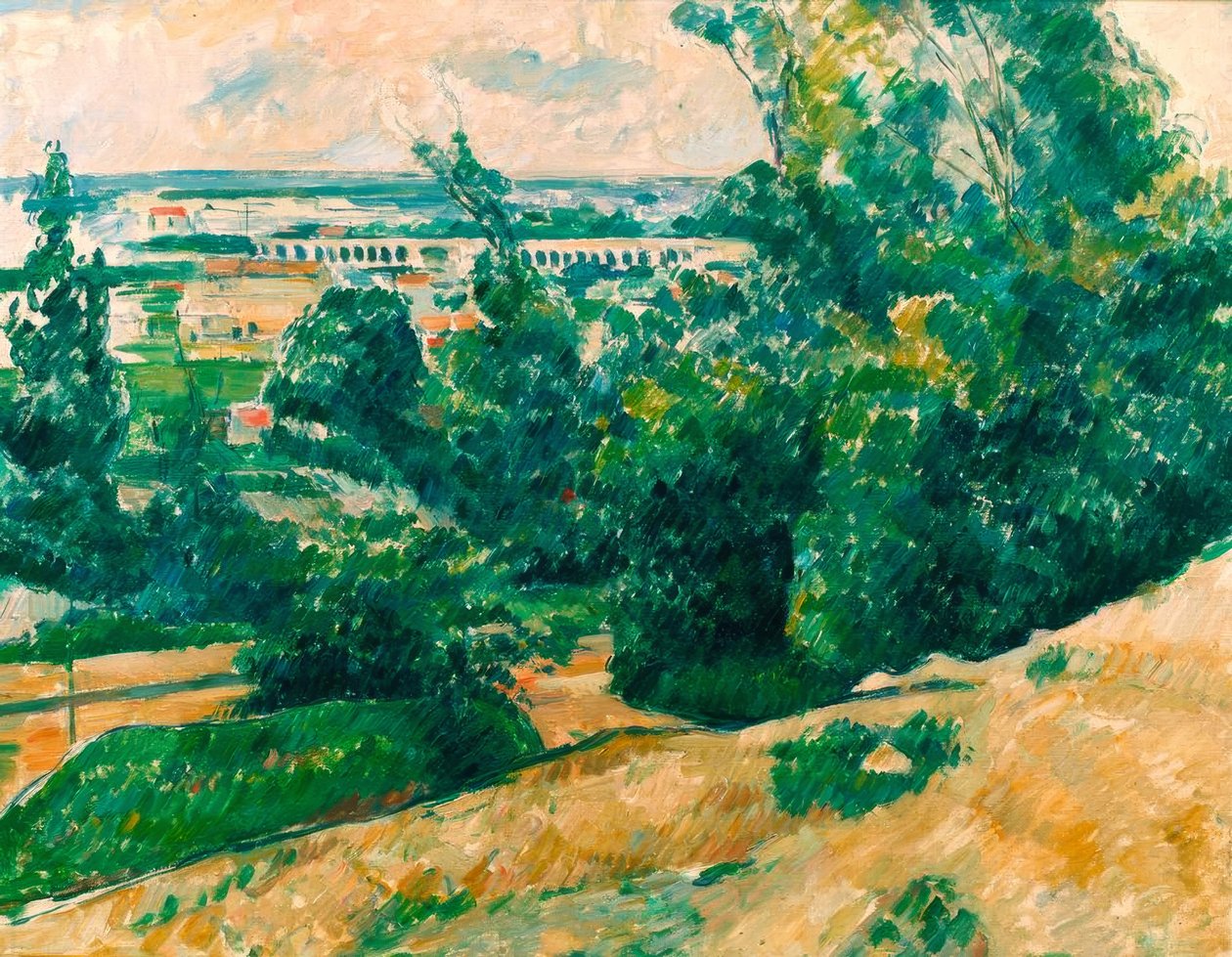 Verdon-kanalens akvedukt nord for Aixen-Provence av Paul Cézanne