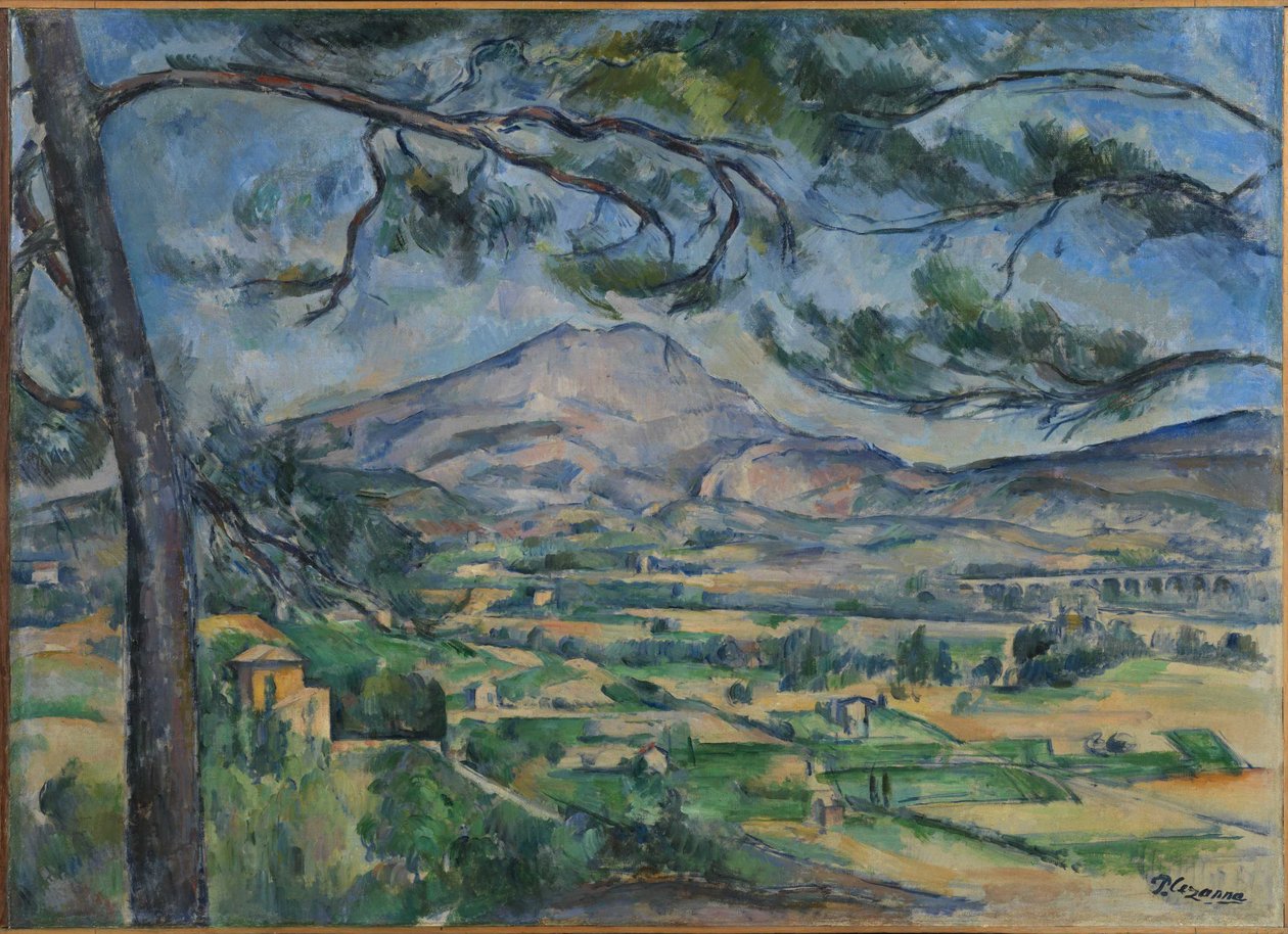 Mount Sainte-Victoire med stor furu, ca 1887. av Paul Cézanne