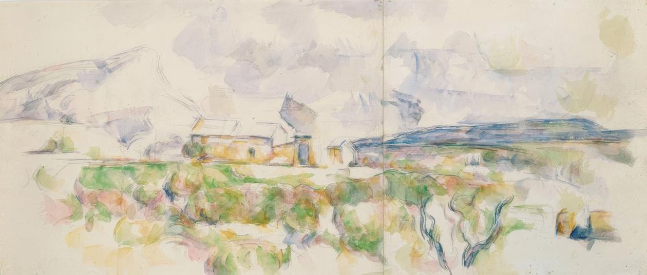 Sainte-Victoire-fjellet sett fra Lauves av Paul Cézanne