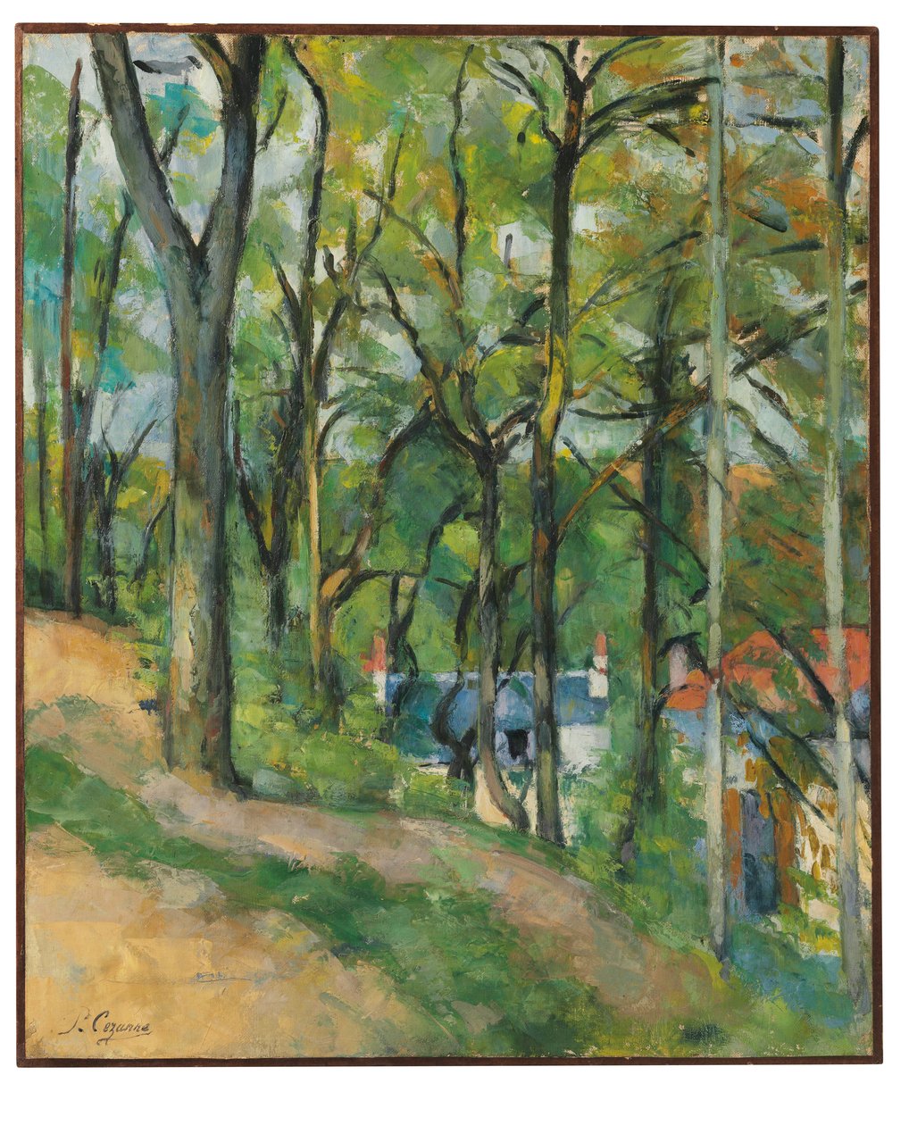 Saint-Denis-kysten ved Pontoise, ca. 1877 av Paul Cézanne