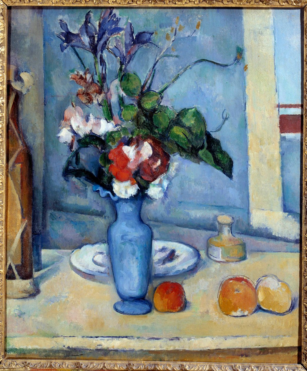 Le vase bleu Maleri av Paul Cezanne (1839-1906) 1885 Dim. 0,61x0,5 m Paris, musee d