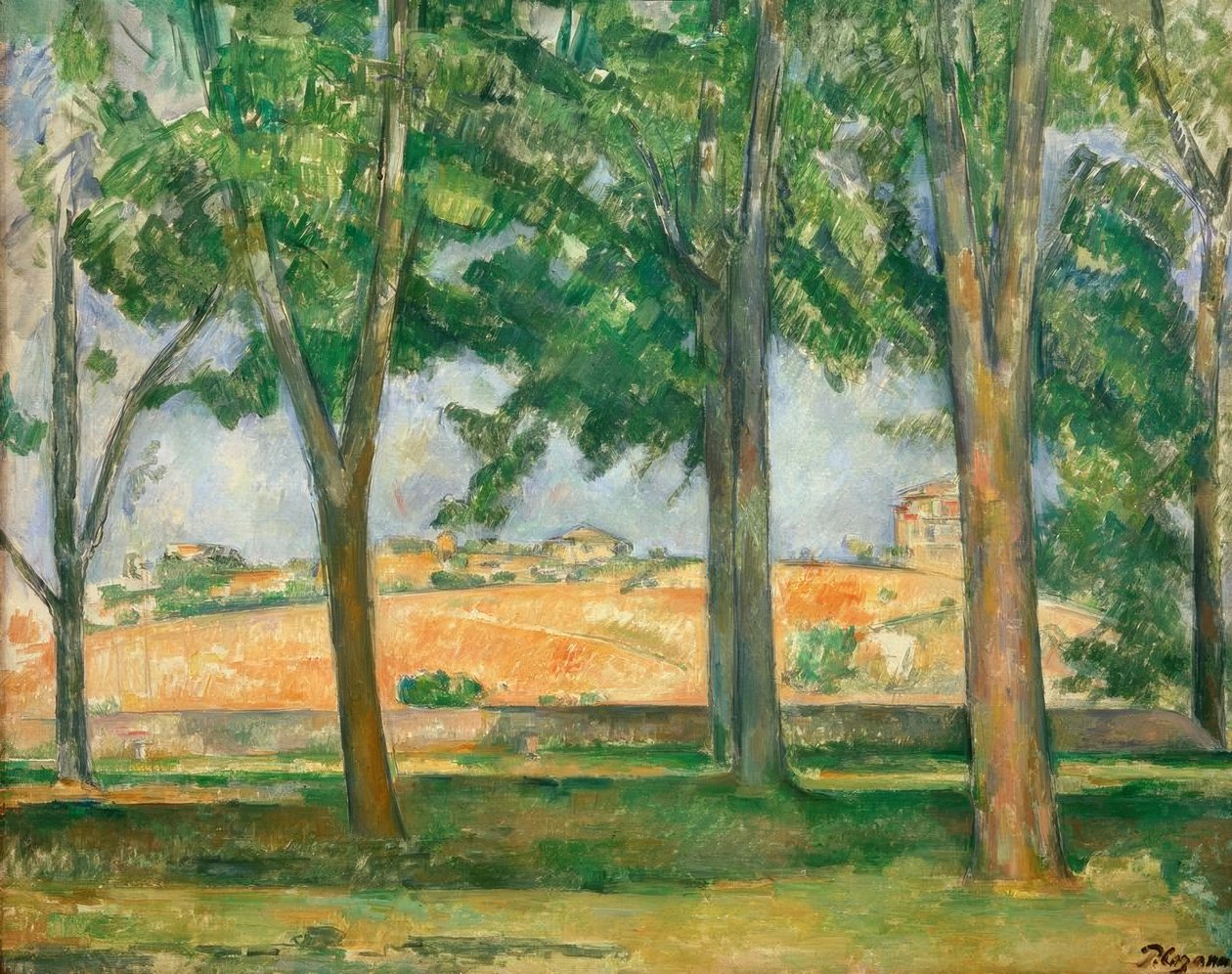 Kastanjetrærne til Jas de Bouffan av Paul Cézanne