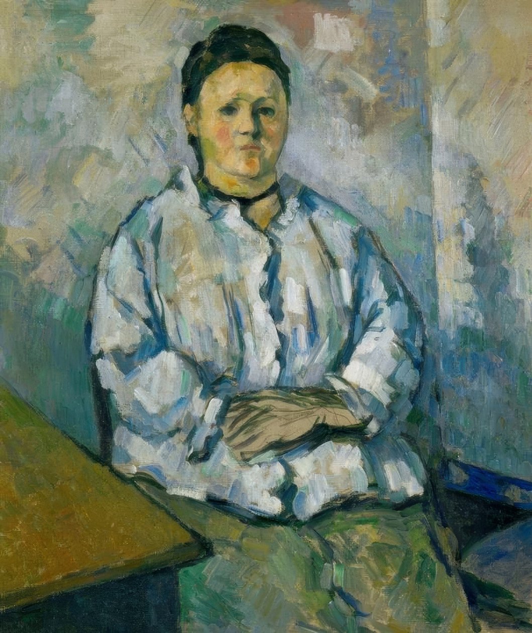 Madame Cézanne sitter av Paul Cézanne