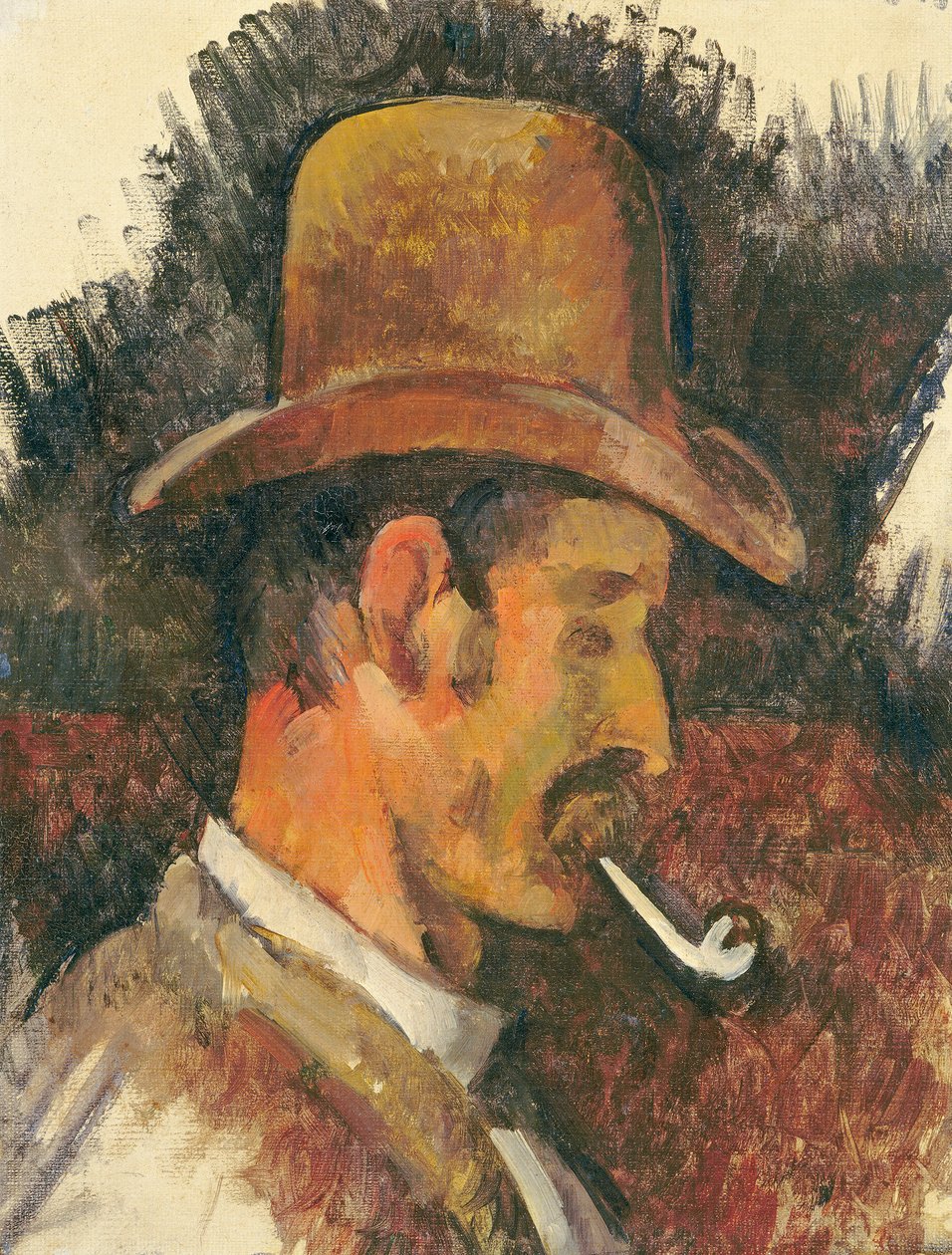Mann med rør, 1892-96 av Paul Cézanne