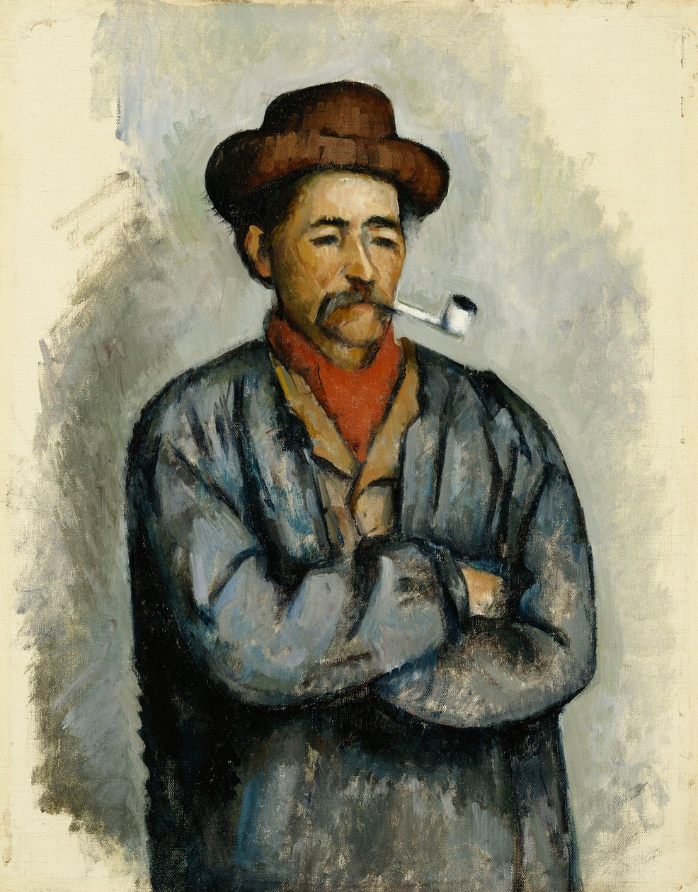 Mann med pipe; L Homme a La Pipe, ca. 1890-92 av Paul Cézanne