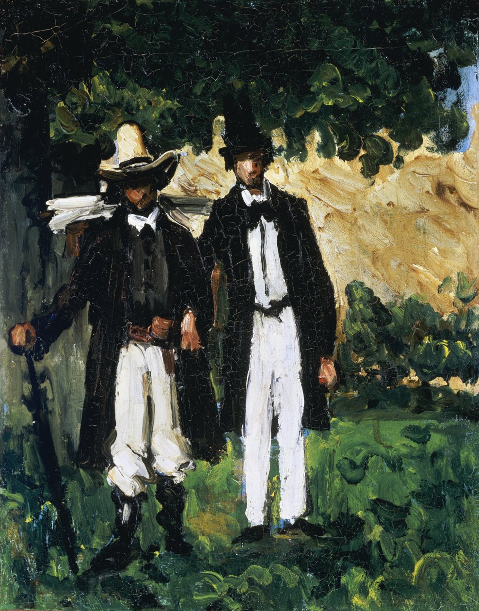 Marion og Valabregue poserer for et bilde, 1866 av Paul Cézanne