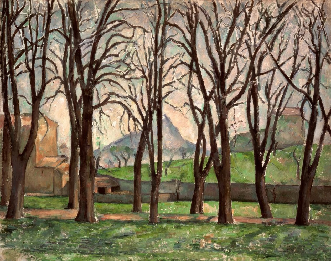 Jas de Bouffan kastanjetrær om vinteren av Paul Cézanne