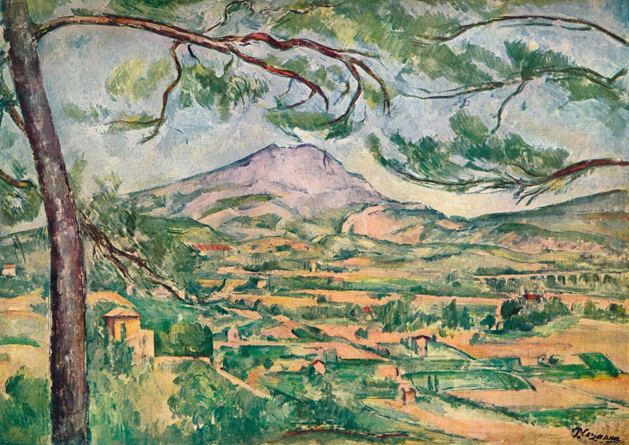 Mont Sainte-Victoire med stor furu, c1887. av Paul Cézanne