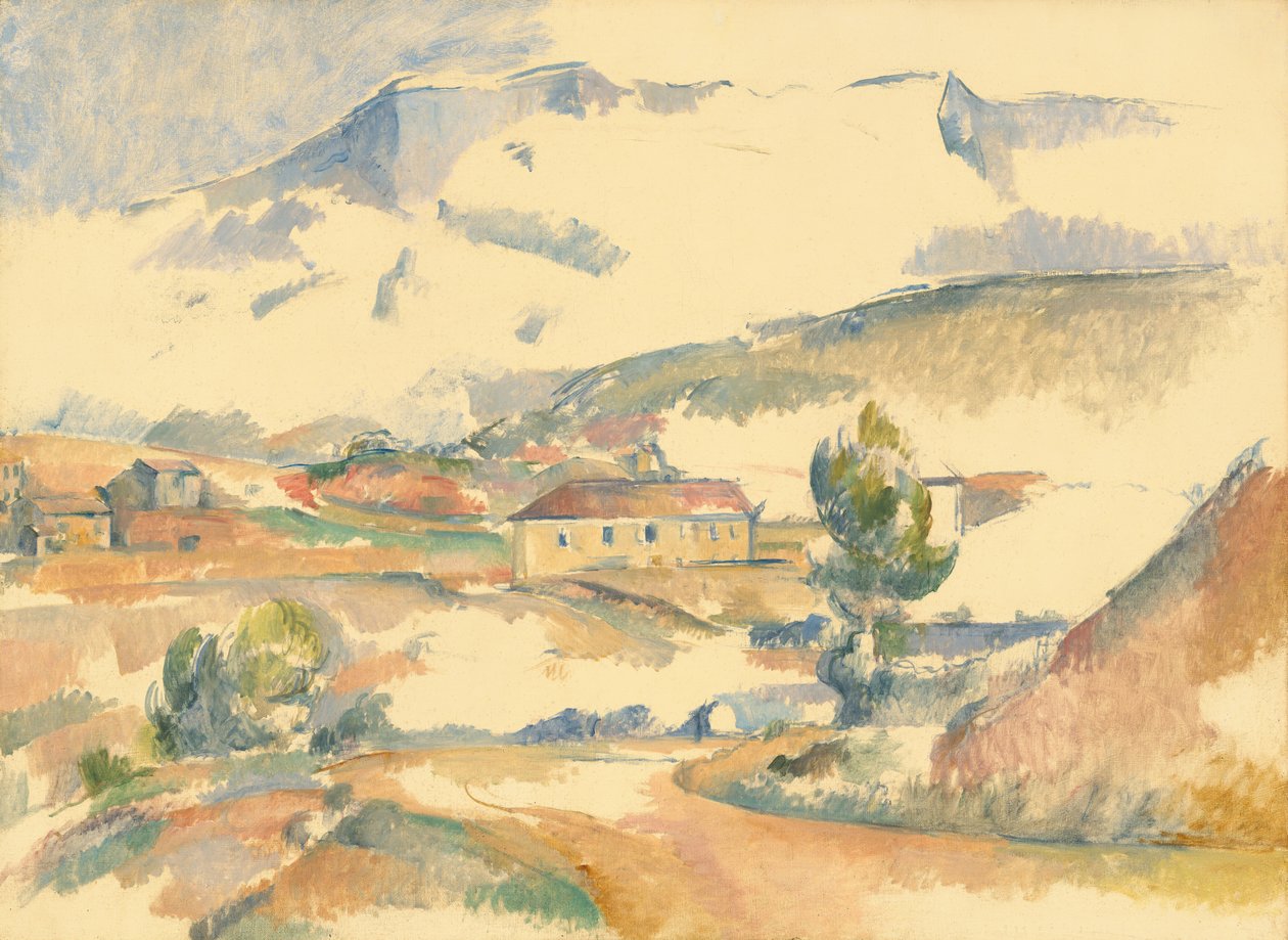 Montagne Sainte-Victoire, fra nær Gardanne av Paul Cézanne