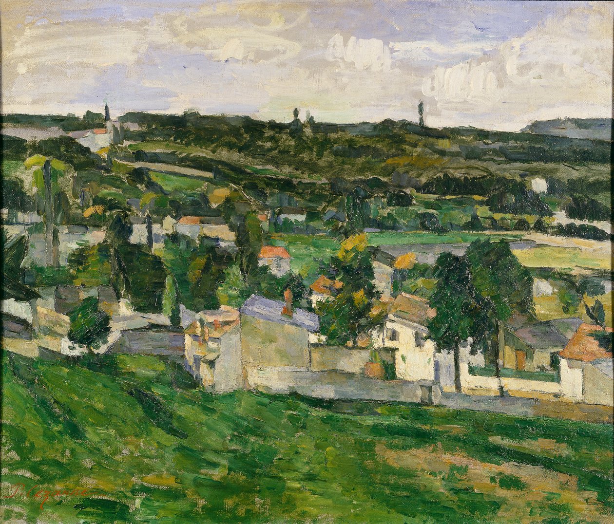 Nær Auvers-sur-Oise, 1880-tallet av Paul Cézanne