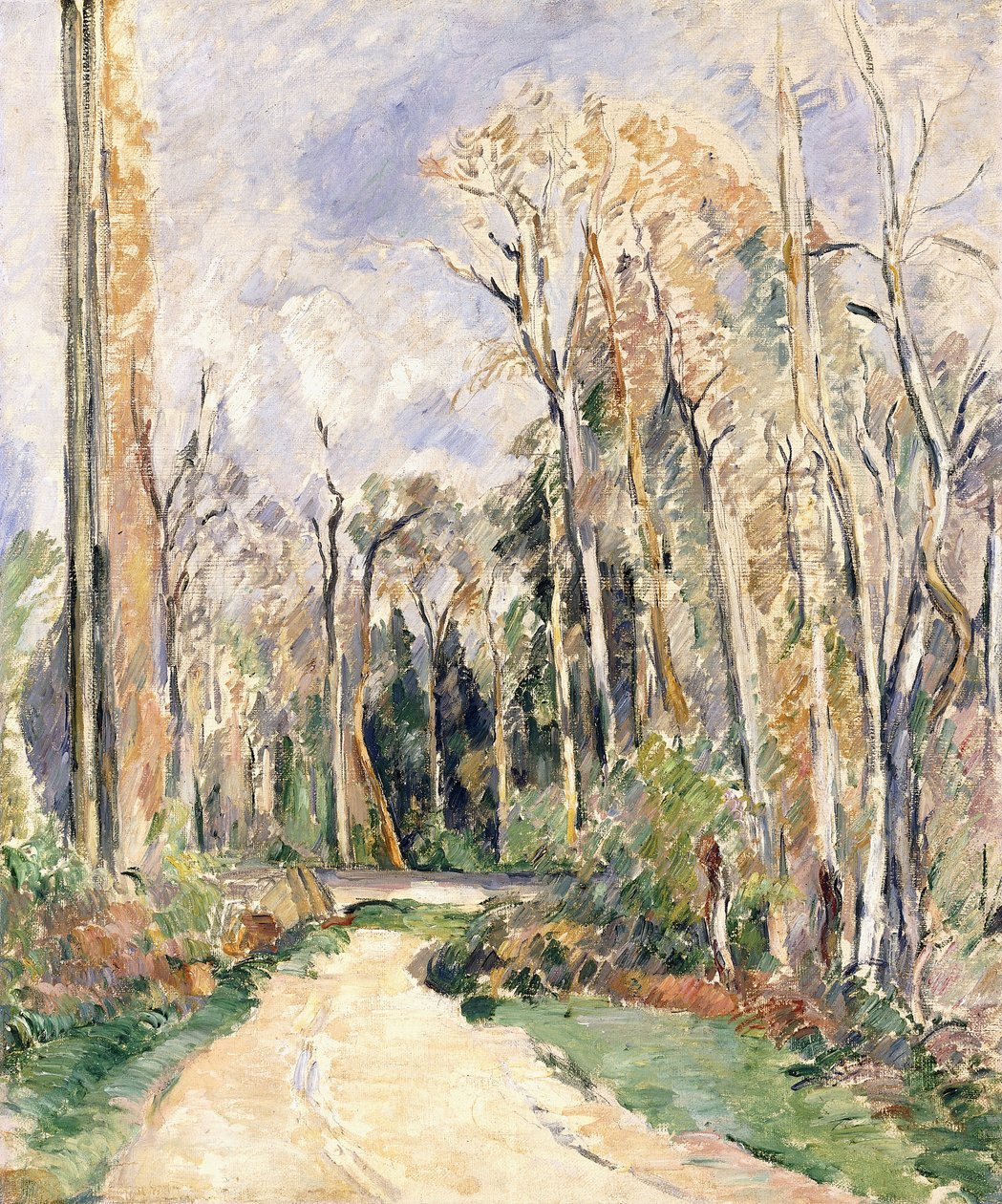 Sti ved inngangen til skogen, ca. 1879 av Paul Cézanne