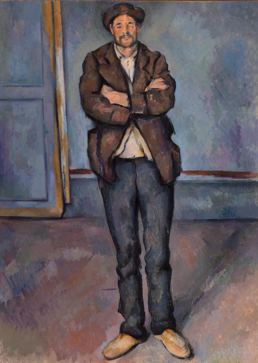 Bonde som står med armene i kors av Paul Cézanne