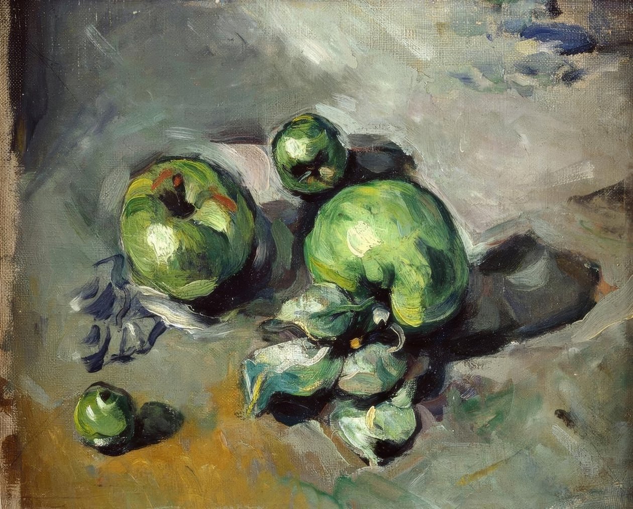 Grønne epler av Paul Cézanne