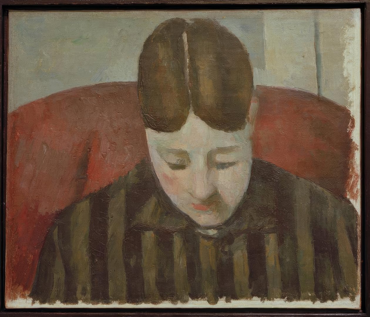 Portrett av Madame Cézanne av Paul Cézanne