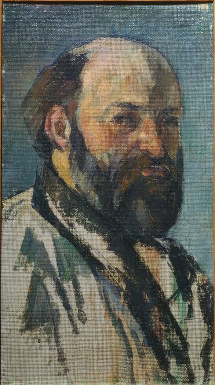 Portrett av kunstneren av Paul Cézanne