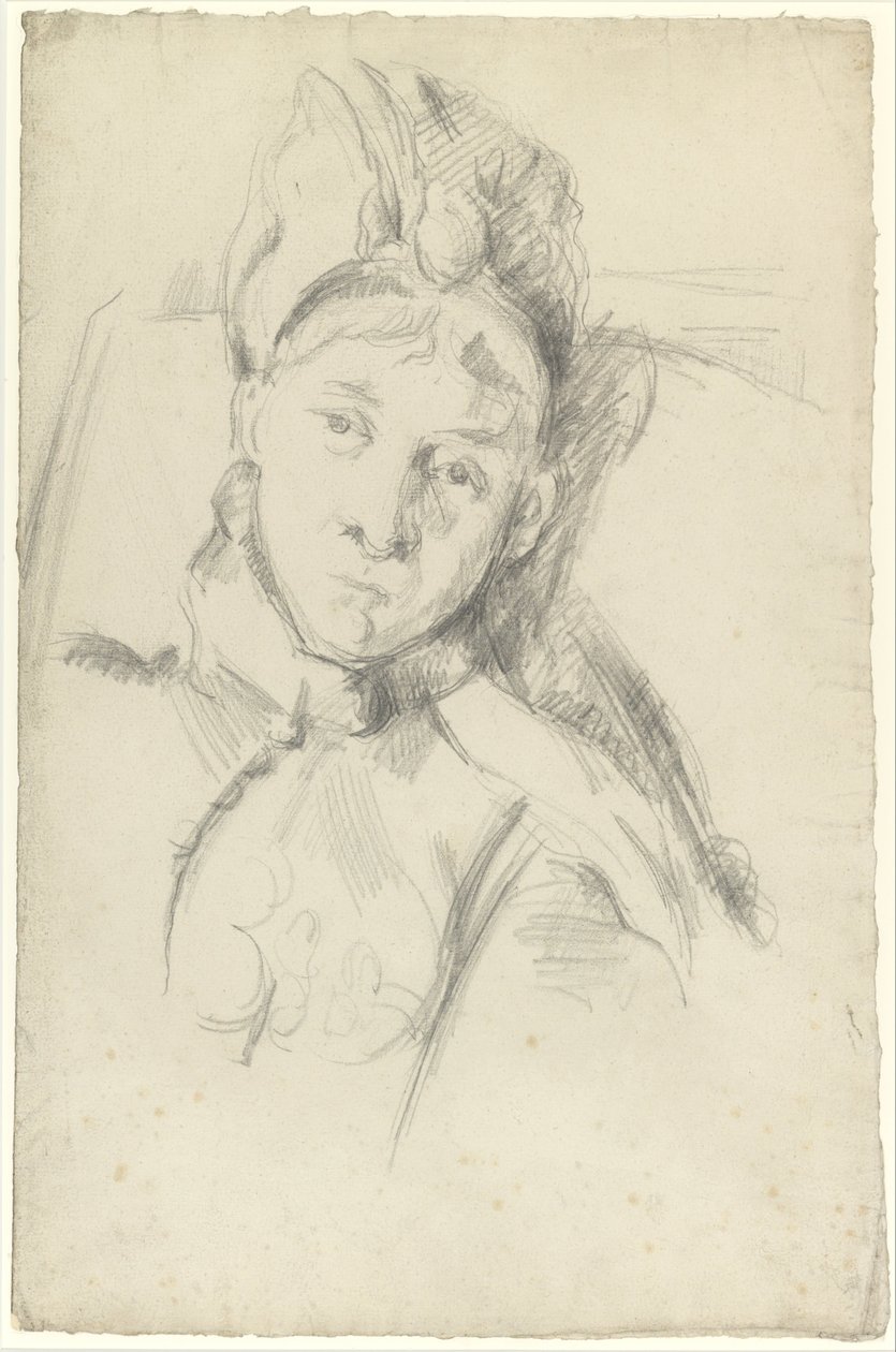 Portrett av Hortense Cézanne-Figuet, kunstnerens kone av Paul Cézanne