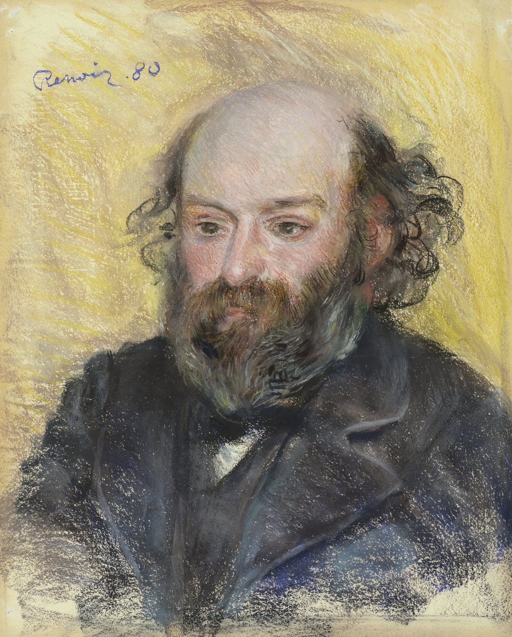Portrett av Paul Cezanne (1839-1906) av Pierre Auguste REnoir (1841-1919) av Paul Cézanne