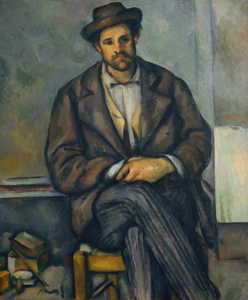Sittende bonde, ca. 1892-96 av Paul Cézanne