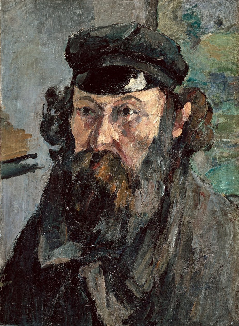 Selvportrett med hatten av Paul Cézanne