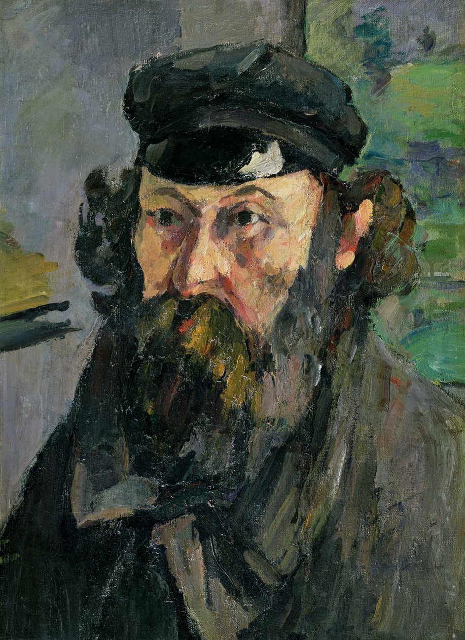 Selvportrett i en caps av Paul Cézanne