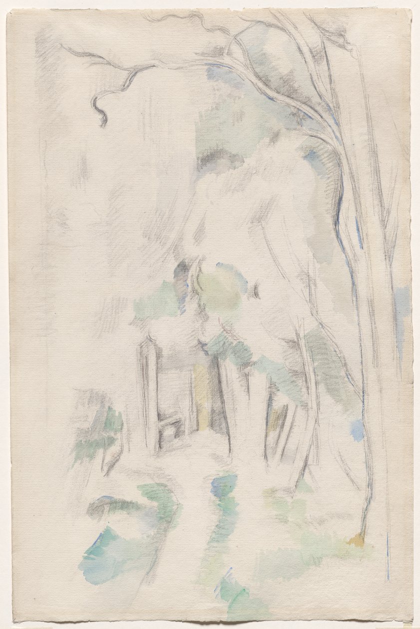 Sti i skogen av Paul Cézanne