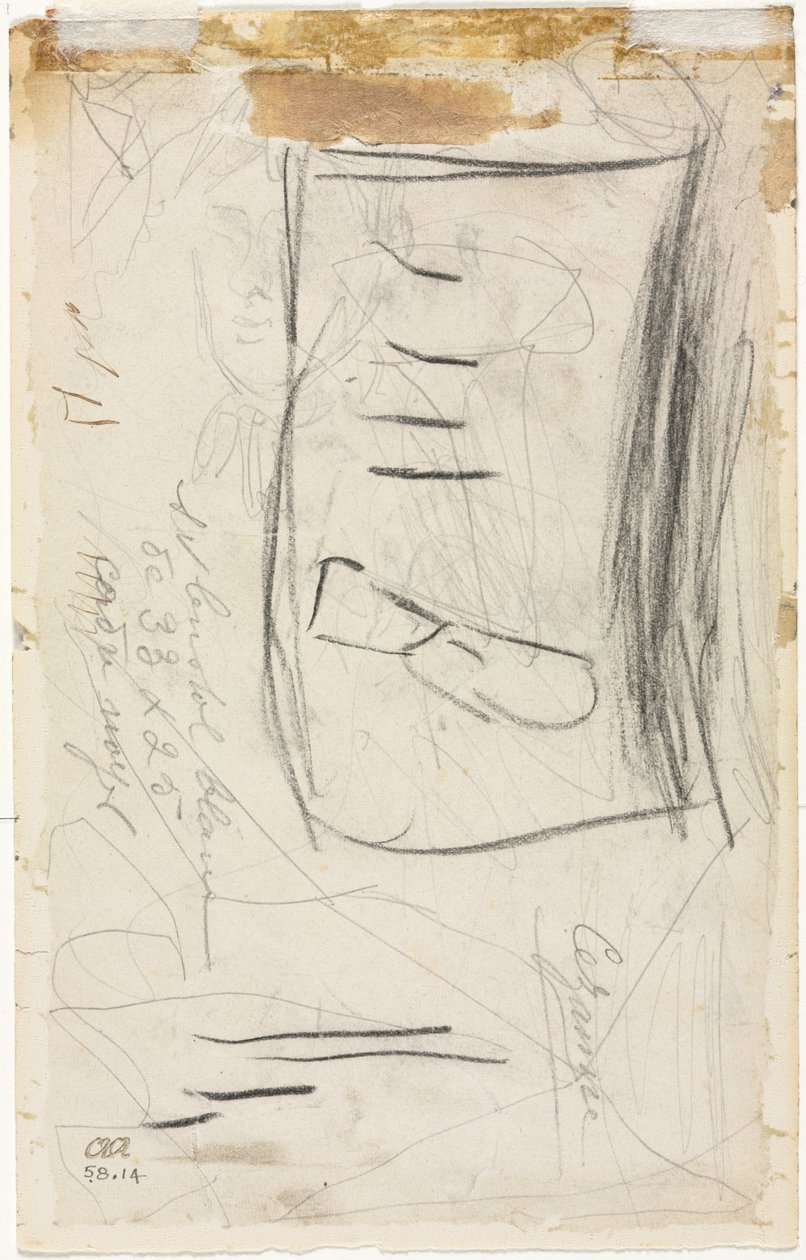 Skisse av Madame Cézanne (verso) av Paul Cézanne