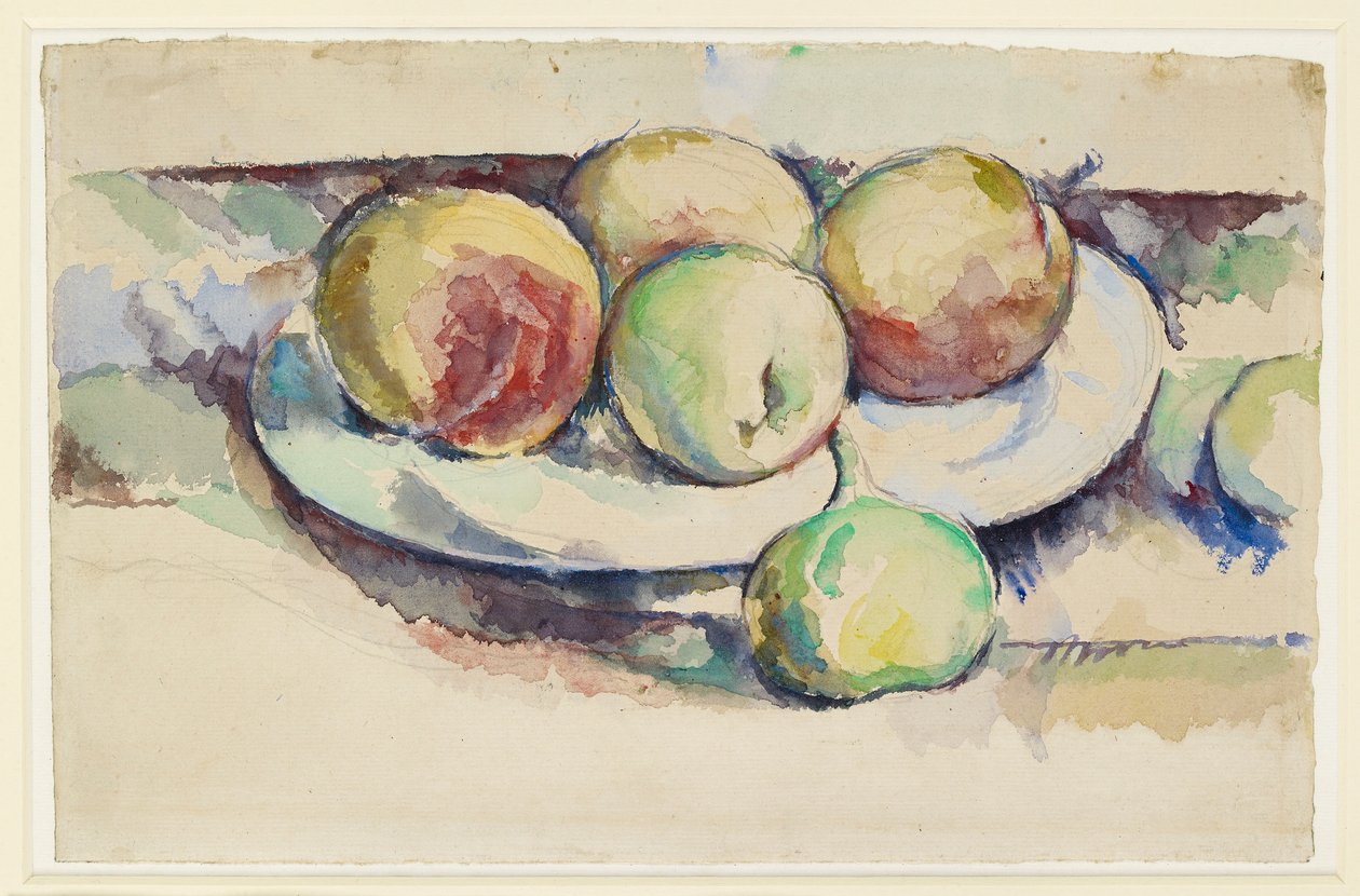 Stilleben av fersken og fiken, slutten av 1800-tallet av Paul Cézanne