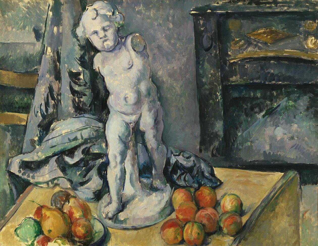 Stilleben med gipscupid, 1890-tallet av Paul Cézanne
