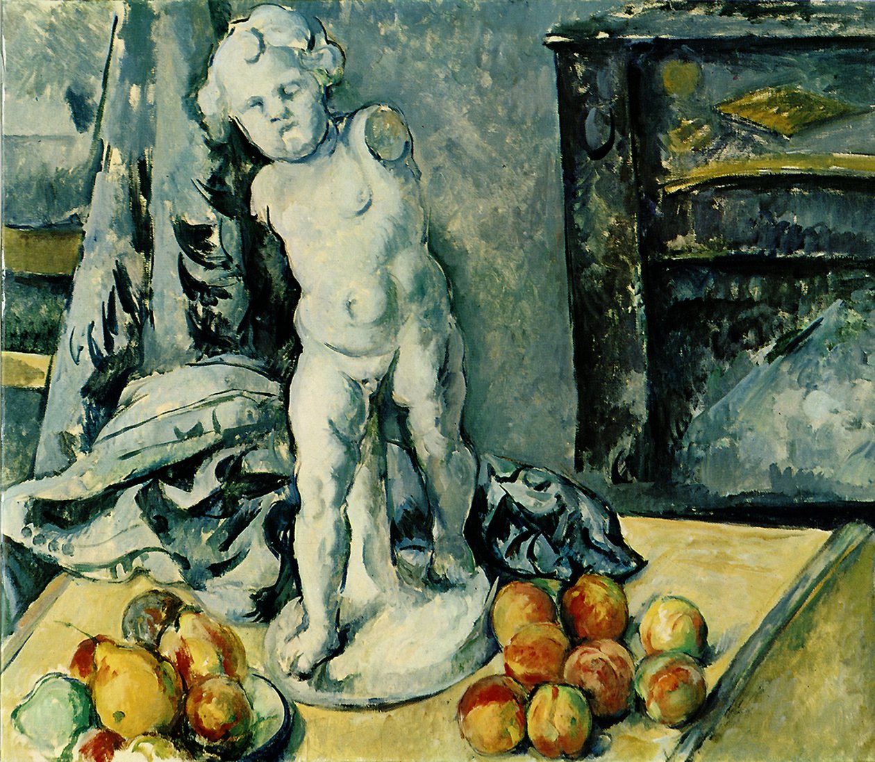 Stilleben med gips Amor LAmour en plâtre, 1895 av Paul Cézanne