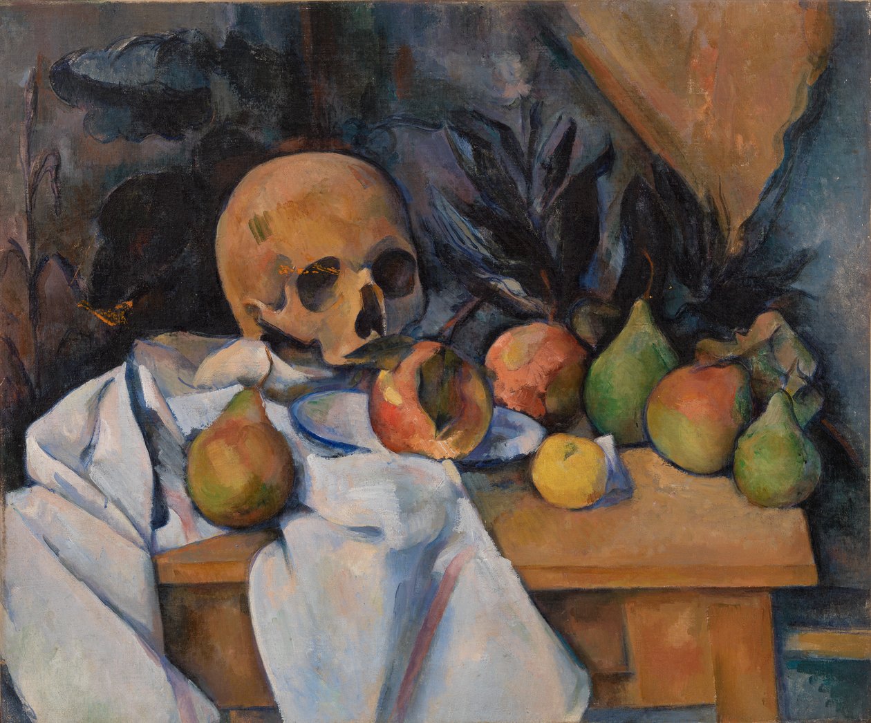 Stilleben med hodeskalle (Nature morte au crâne) av Paul Cézanne