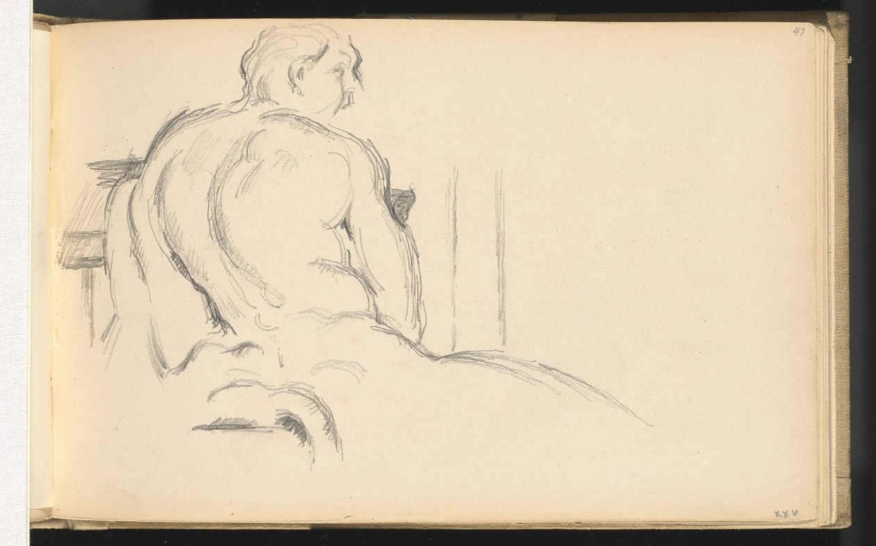 Studie av Pugets "Hercules Resting" av Paul Cézanne