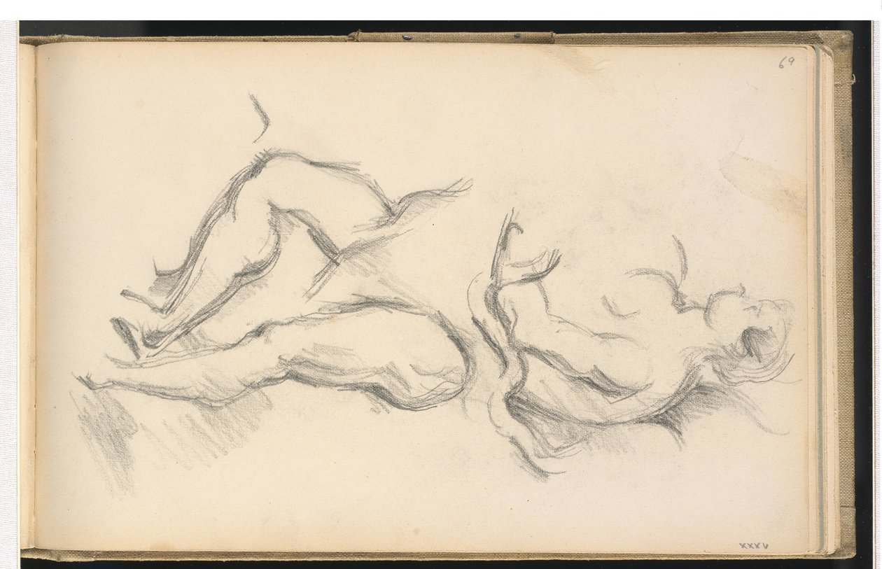 Studie av den allegoriske figuren til helsegeniet fra Rubens 