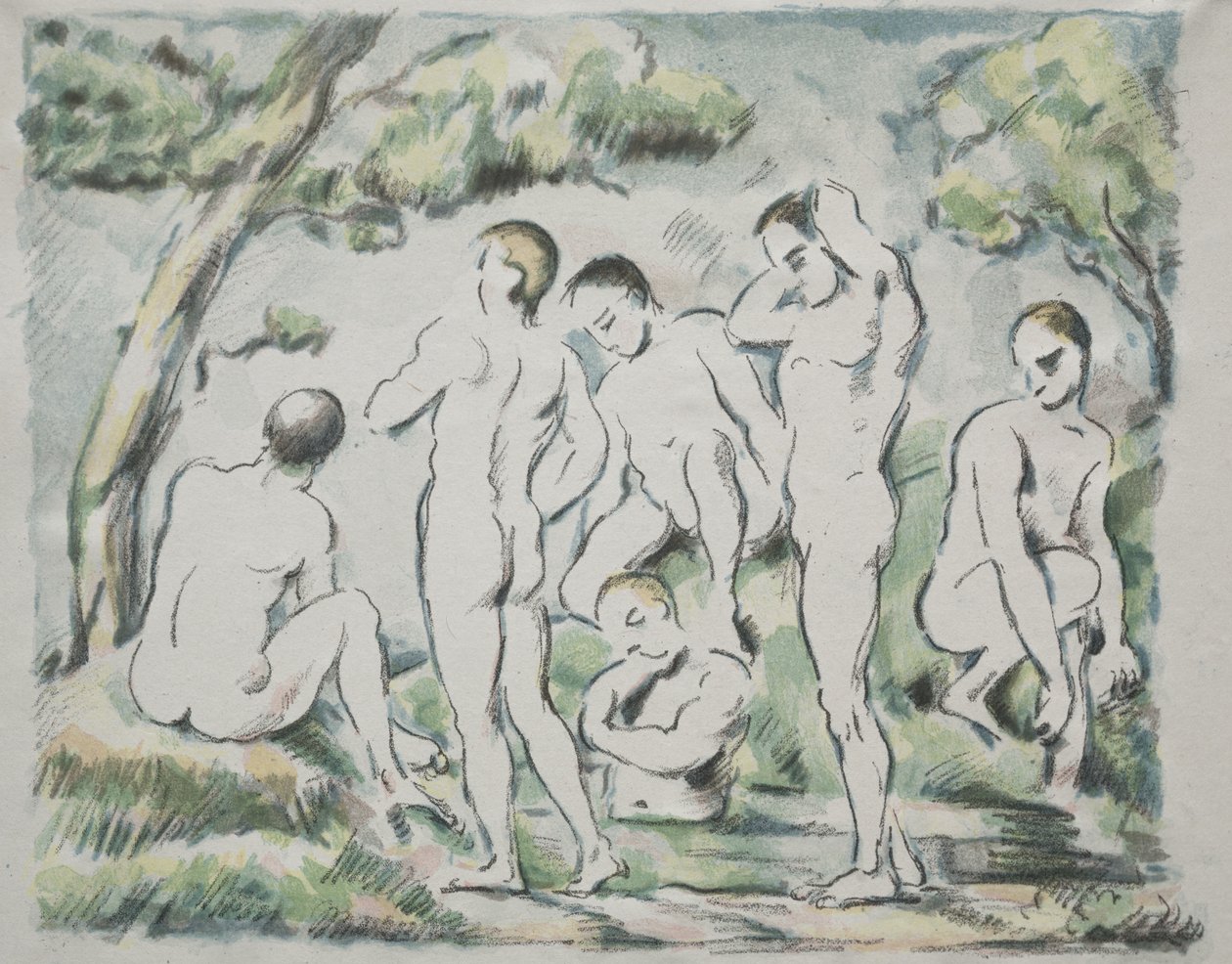 Badegjestene av Paul Cézanne