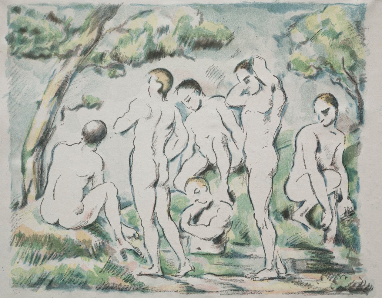 The Baders, 1897. av Paul Cézanne