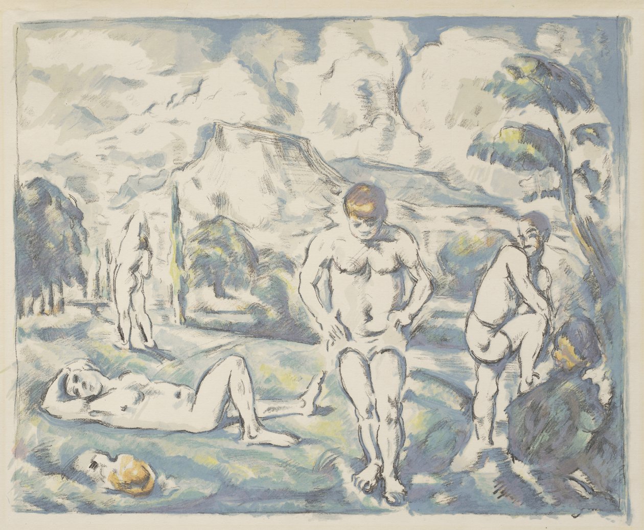 The Bathers: Large Plate, 1898 av Paul Cézanne